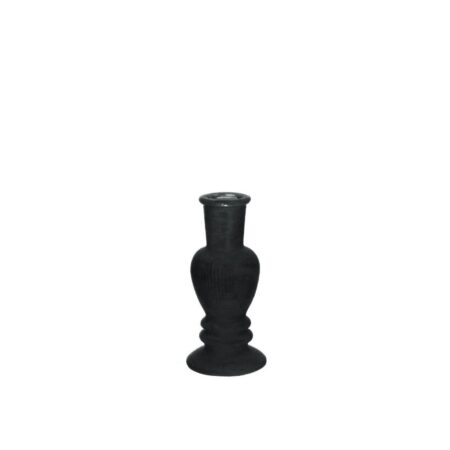 Kandelaar/Vaas Venice velvet zwart Ø6cm | Ideas 4 seasons