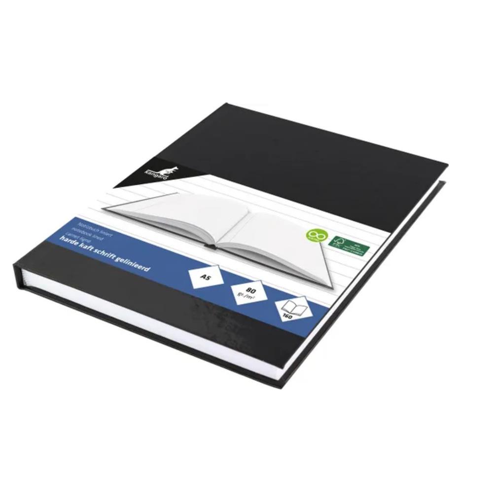 Kangaro Schrift A5 hardcover zwart lijn | Kangaro