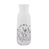 Karaf 1000ml met zwarte bloemen | Clayre&Eef