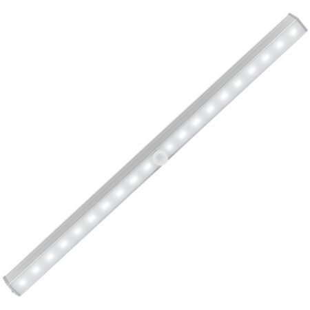 Kastverlichting met bewegingssensor en schemersensor - Keukenverlichting - Trapverlichting - 20 LEDs - 6500K koud wit - Op batterij - Inclusief montage materiaal | Goobay