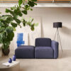 Kave Home 1-zits Bank Neom Met eindpaneel - Donkerblauw | Kave Home