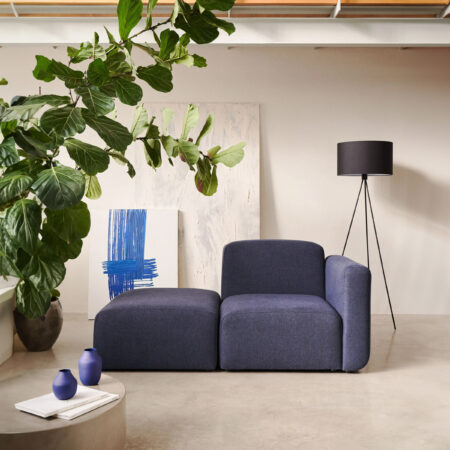 Kave Home 1-zits Bank Neom Met eindpaneel - Donkerblauw | Kave Home