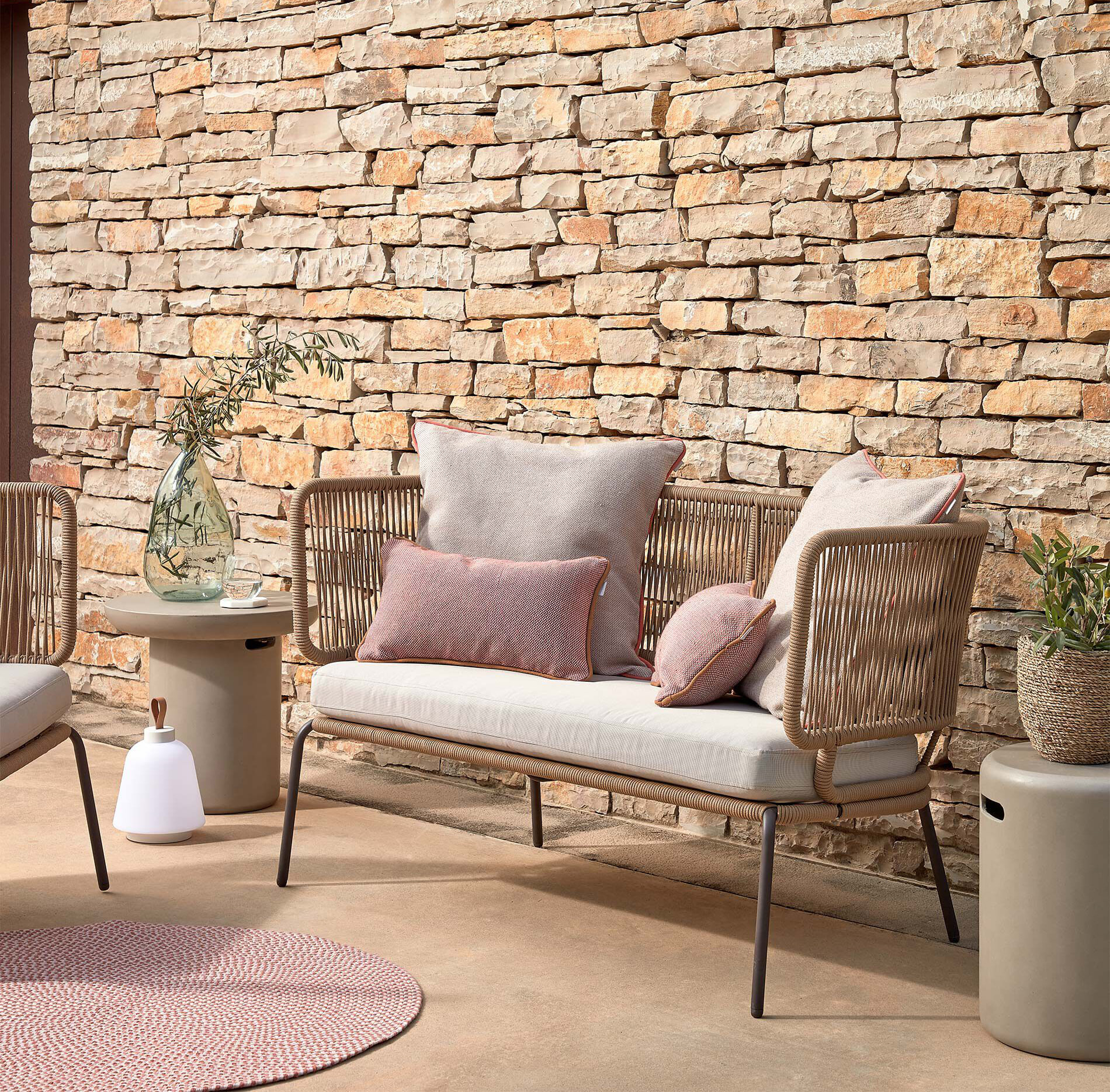 Kave Home 2-zits Tuinbank Nadin 135cm - Beige | Kave Home