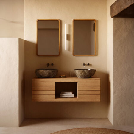 Kave Home Badkamermeubel Kenta Teakhout - Naturel (excl. waskom) | Kave Home