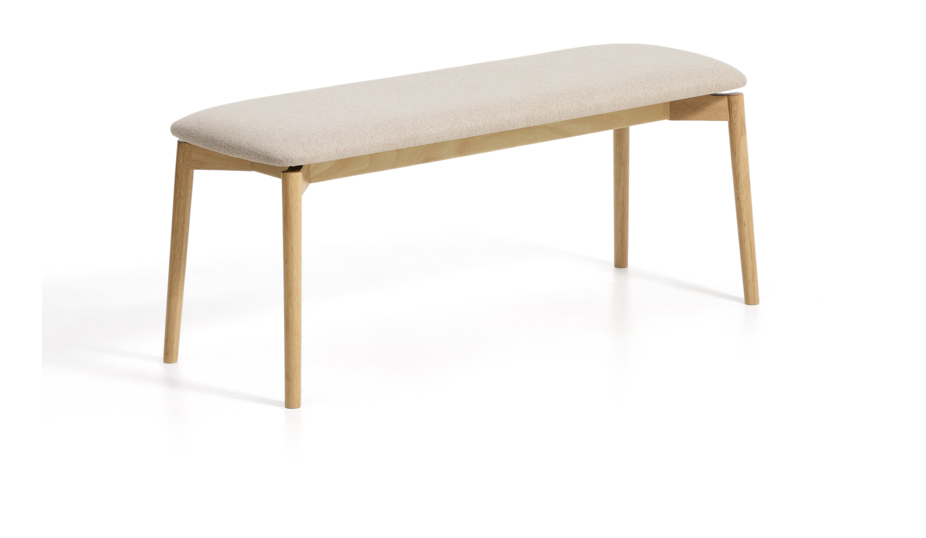 Kave Home Bankje Evera Chenille en eiken