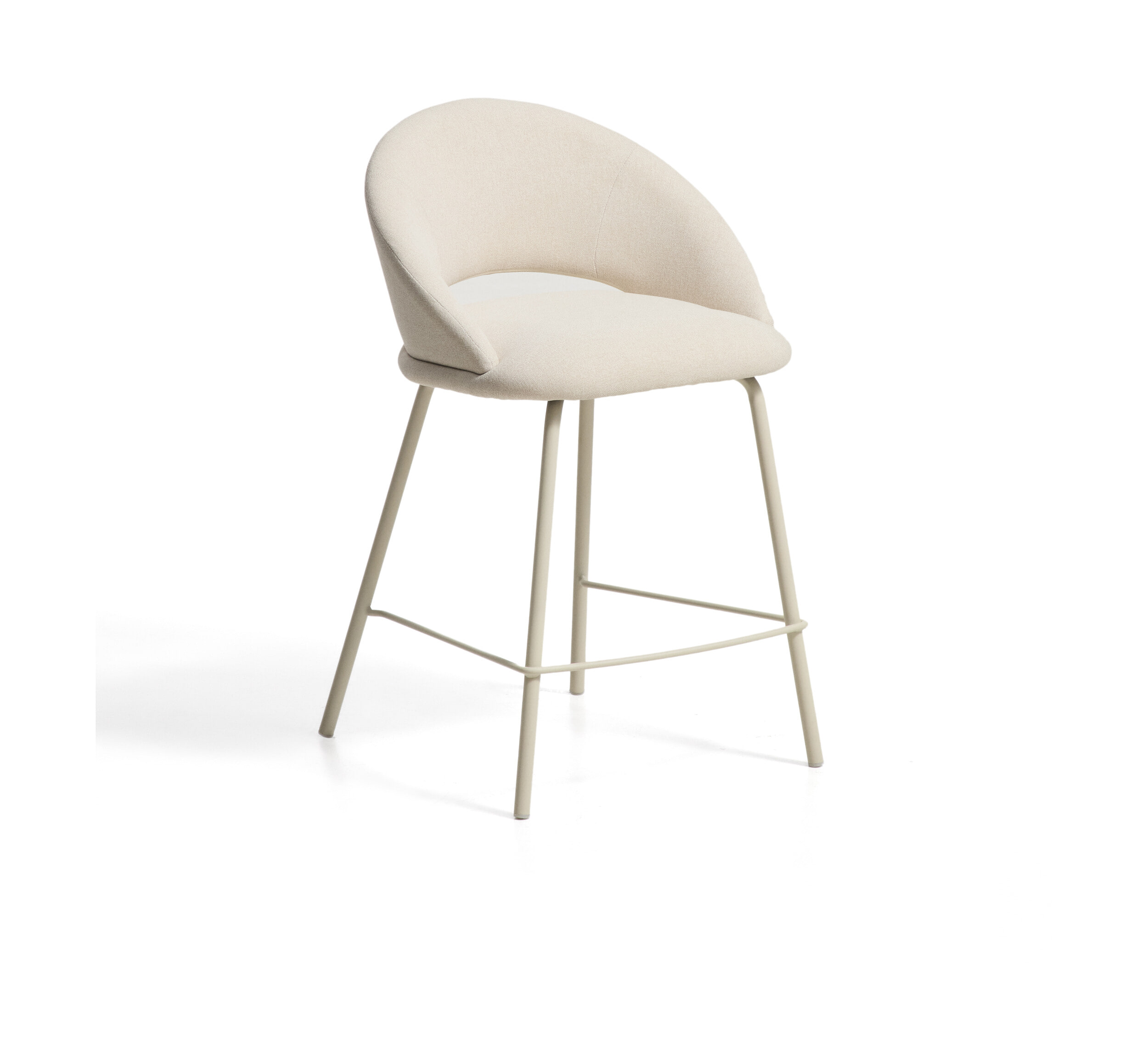 Kave Home Barkruk Bonali Chenille - Beige (zithoogte 65cm) | Kave Home