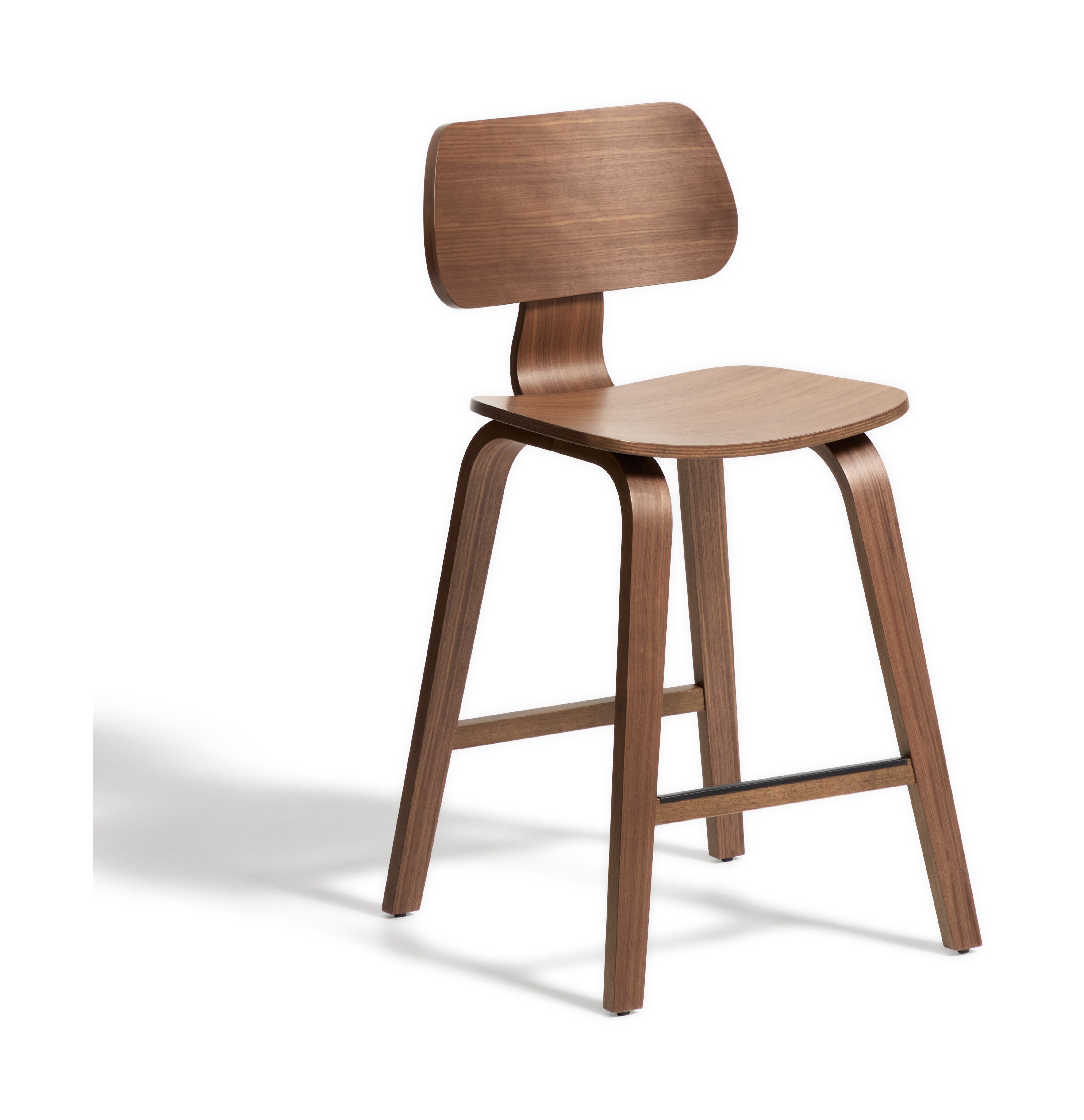 Kave Home Barkruk Gena Walnoot (zithoogte 65cm) - Donkerbruin | Kave Home