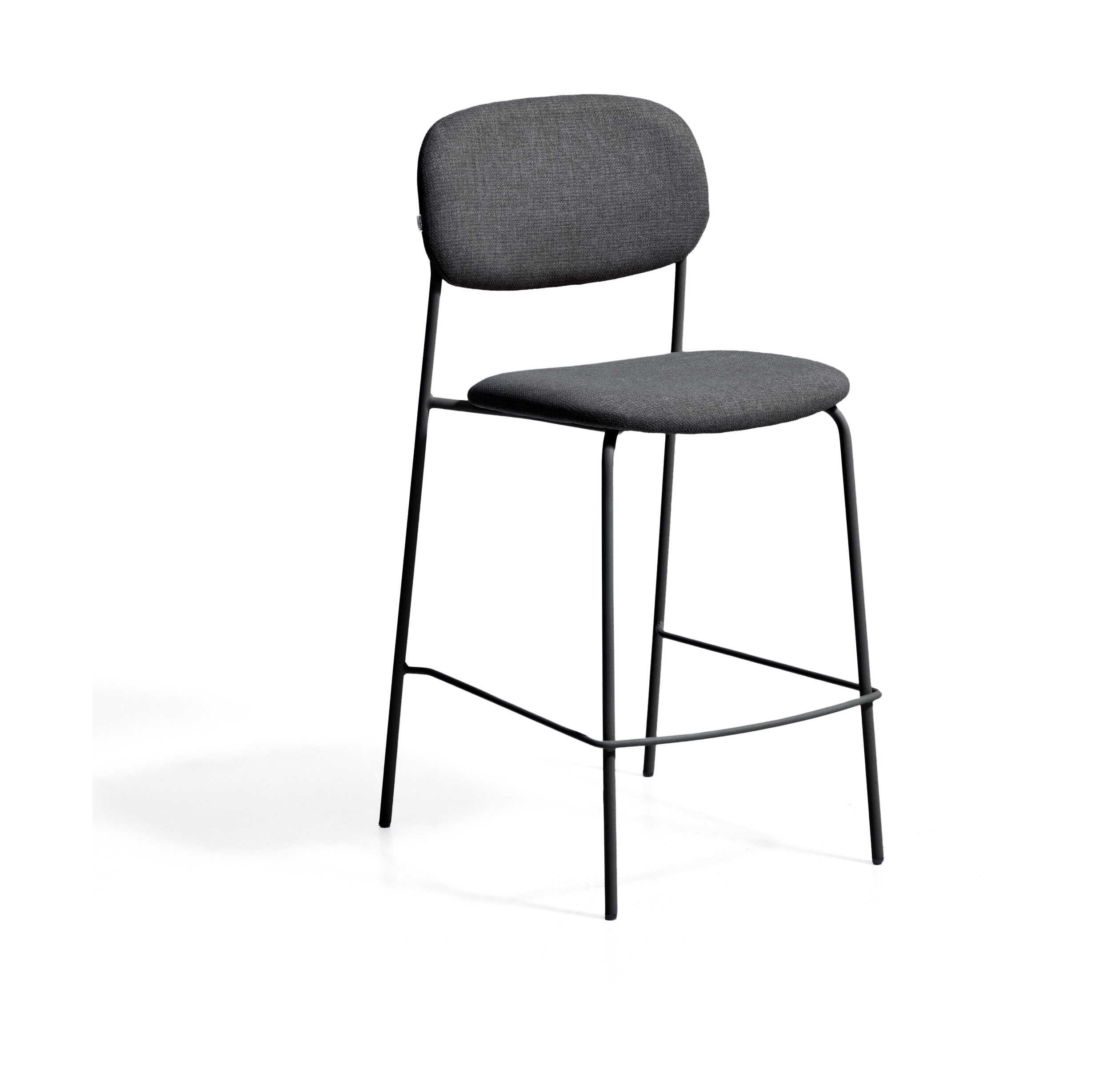 Kave Home Barkruk Meli Chenille - Grijs (zithoogte 65cm) | Kave Home