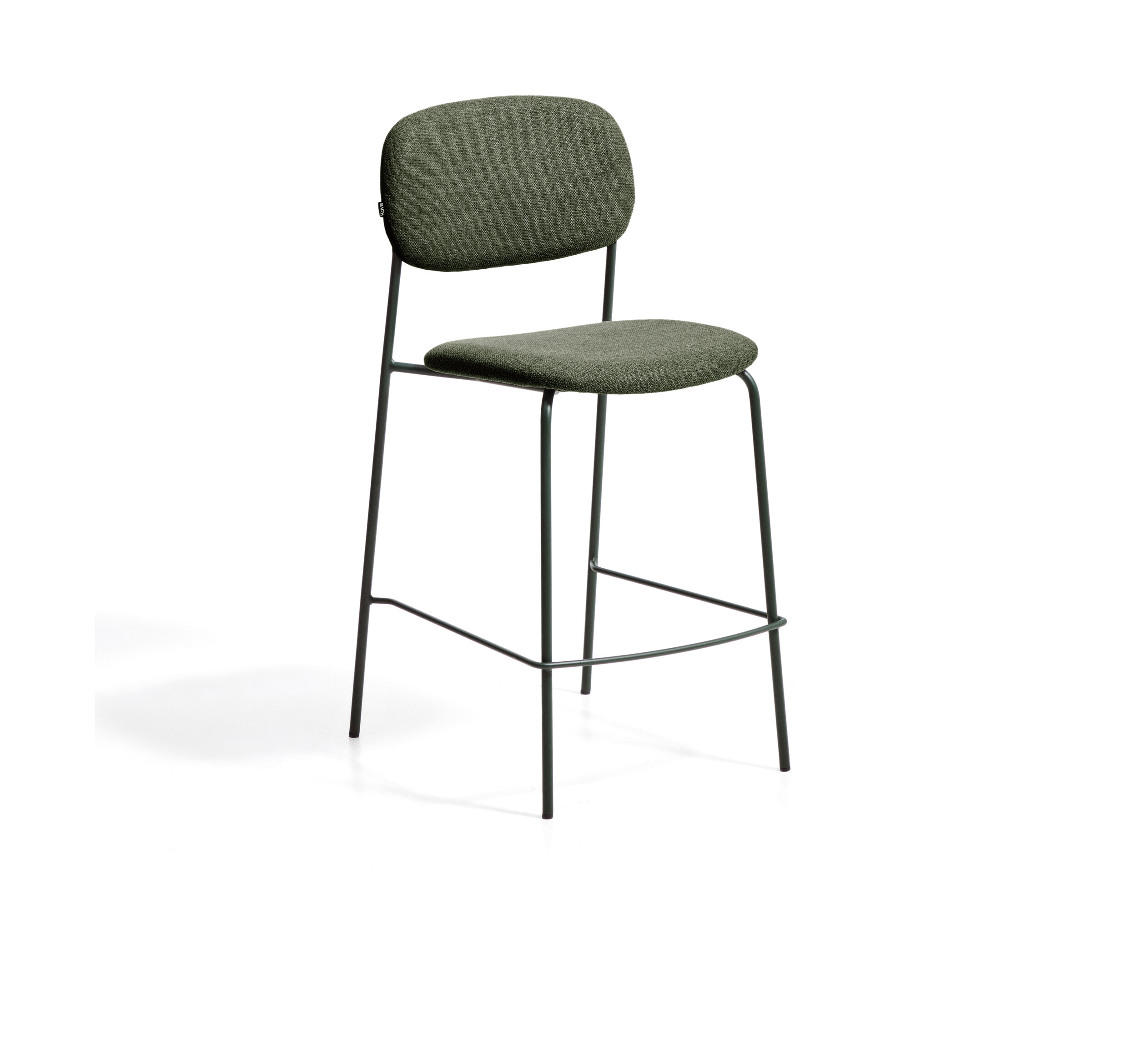 Kave Home Barkruk Meli Chenille - Groen (zithoogte 65cm) | Kave Home