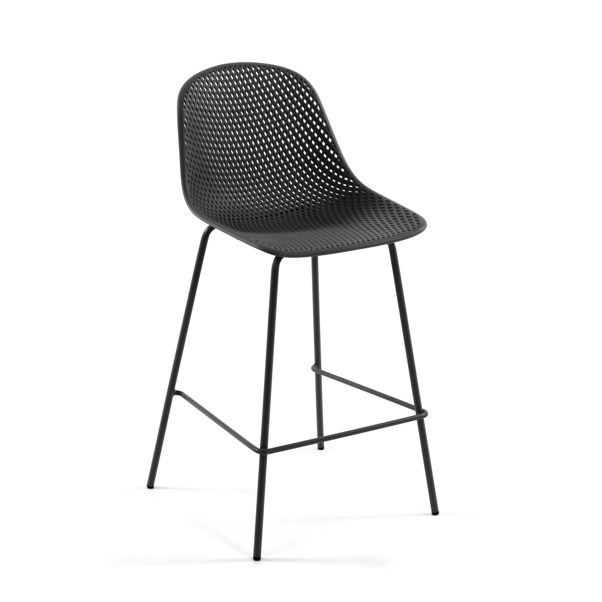 Kave Home Barkruk Quinby (zithoogte 75cm) - Grijs | Kave Home