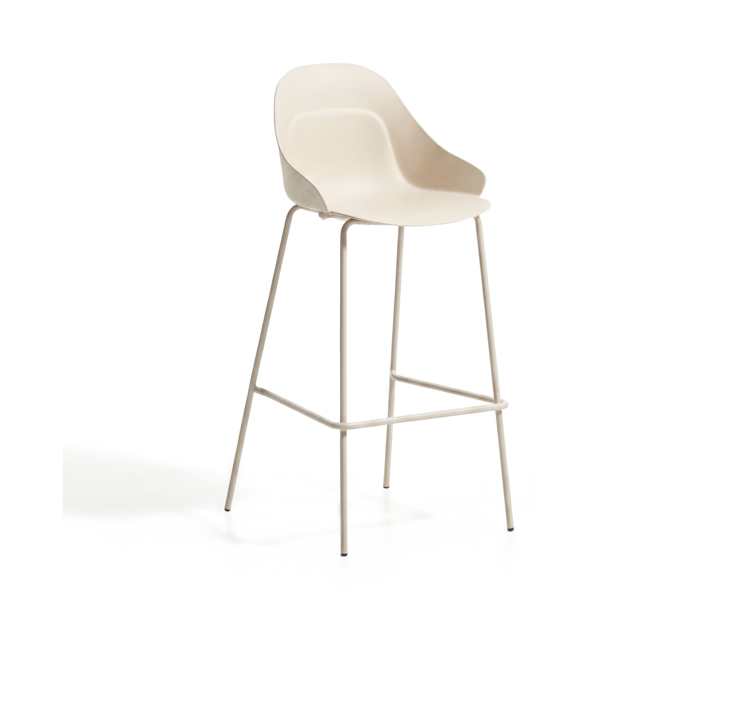 Kave Home Barkruk Sanile Kunststof - Beige (zithoogte 74cm) | Kave Home