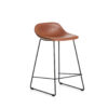 Kave Home Barkruk Zahara Lederlook - Bruin (zithoogte 66cm) | Kave Home