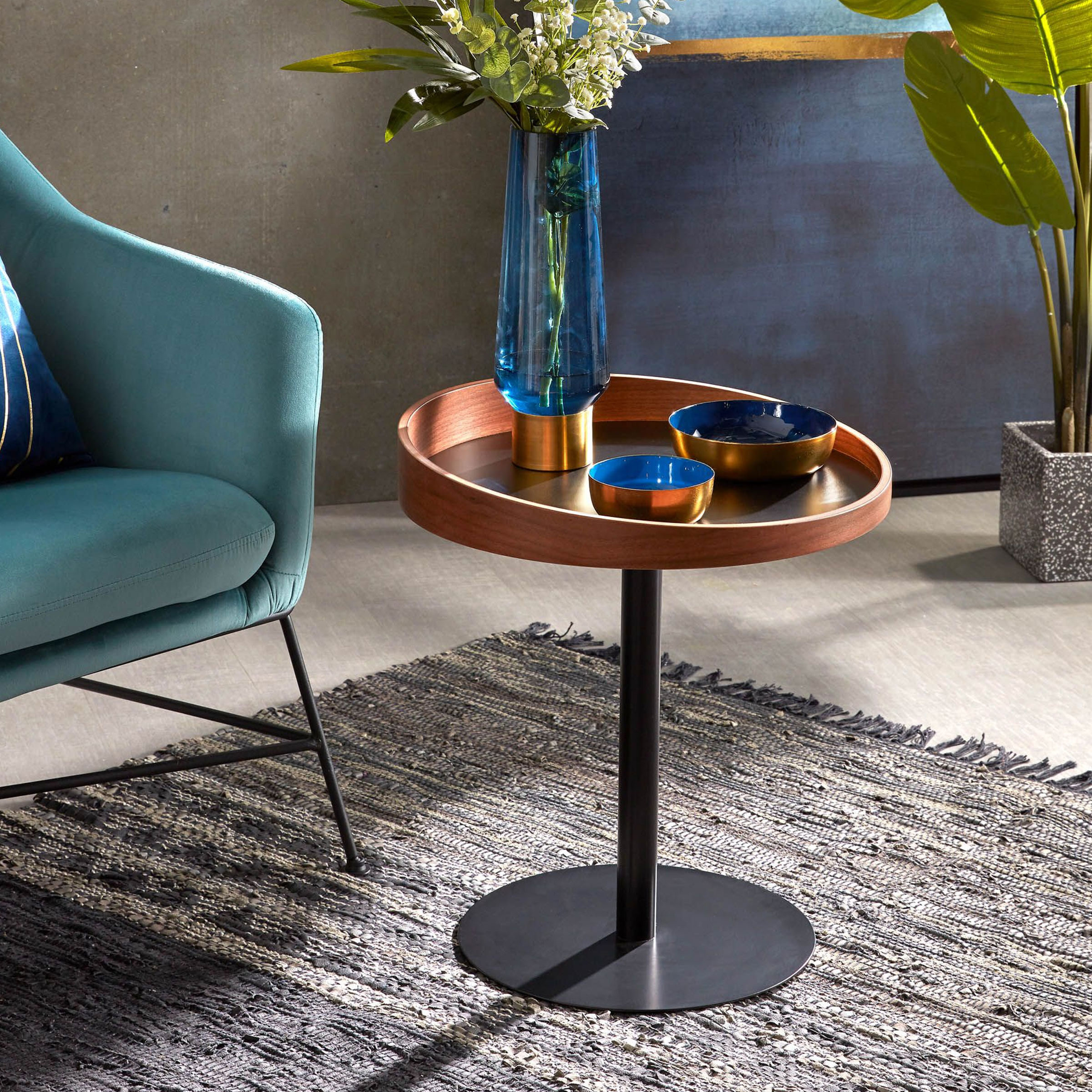 Kave Home Bijzettafel Kaori 46cm - Zwart - Rond | Kave Home