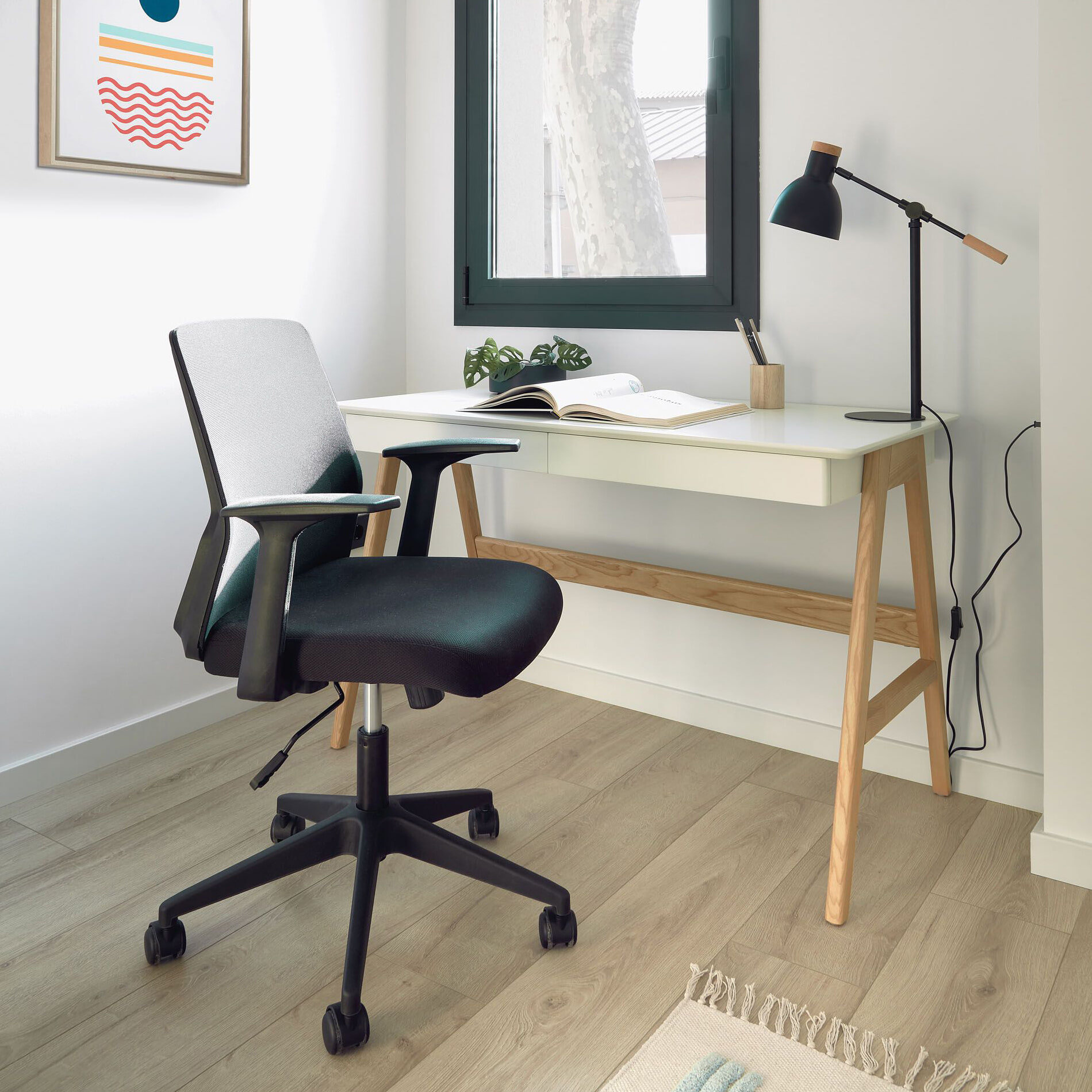 Kave Home Bureau Dyana - Naturel / Wit | Kave Home
