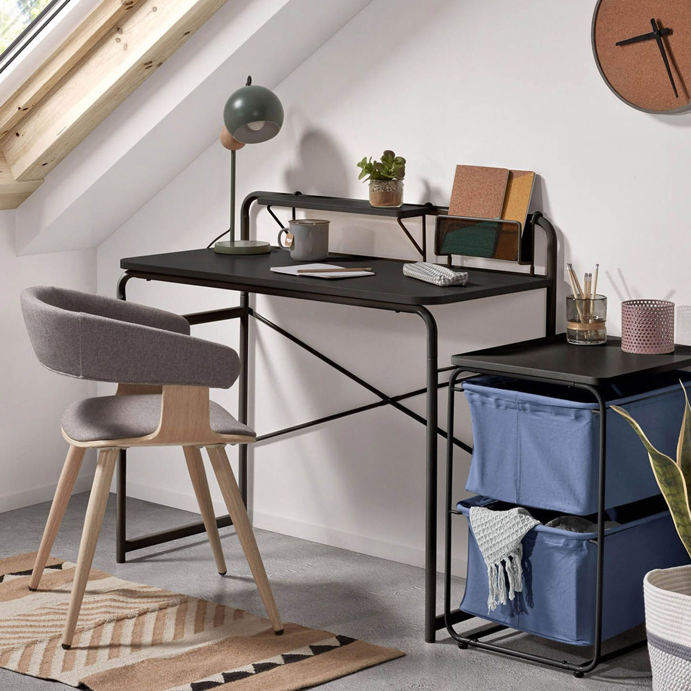 Kave Home Bureau Foreman - Zwart | Kave Home