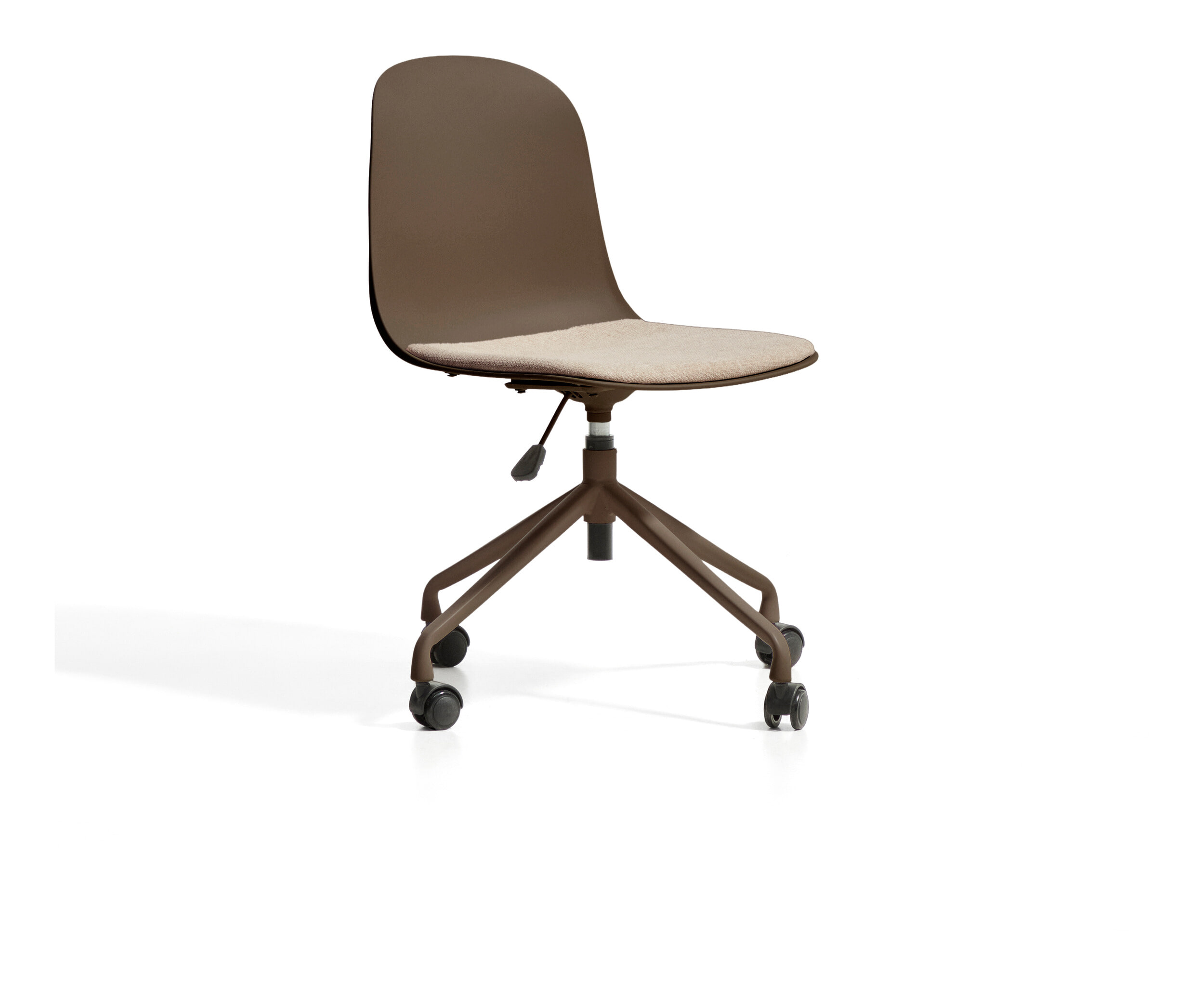 Kave Home Bureaustoel Debari Chenille en kunststof - Bruin | Kave Home