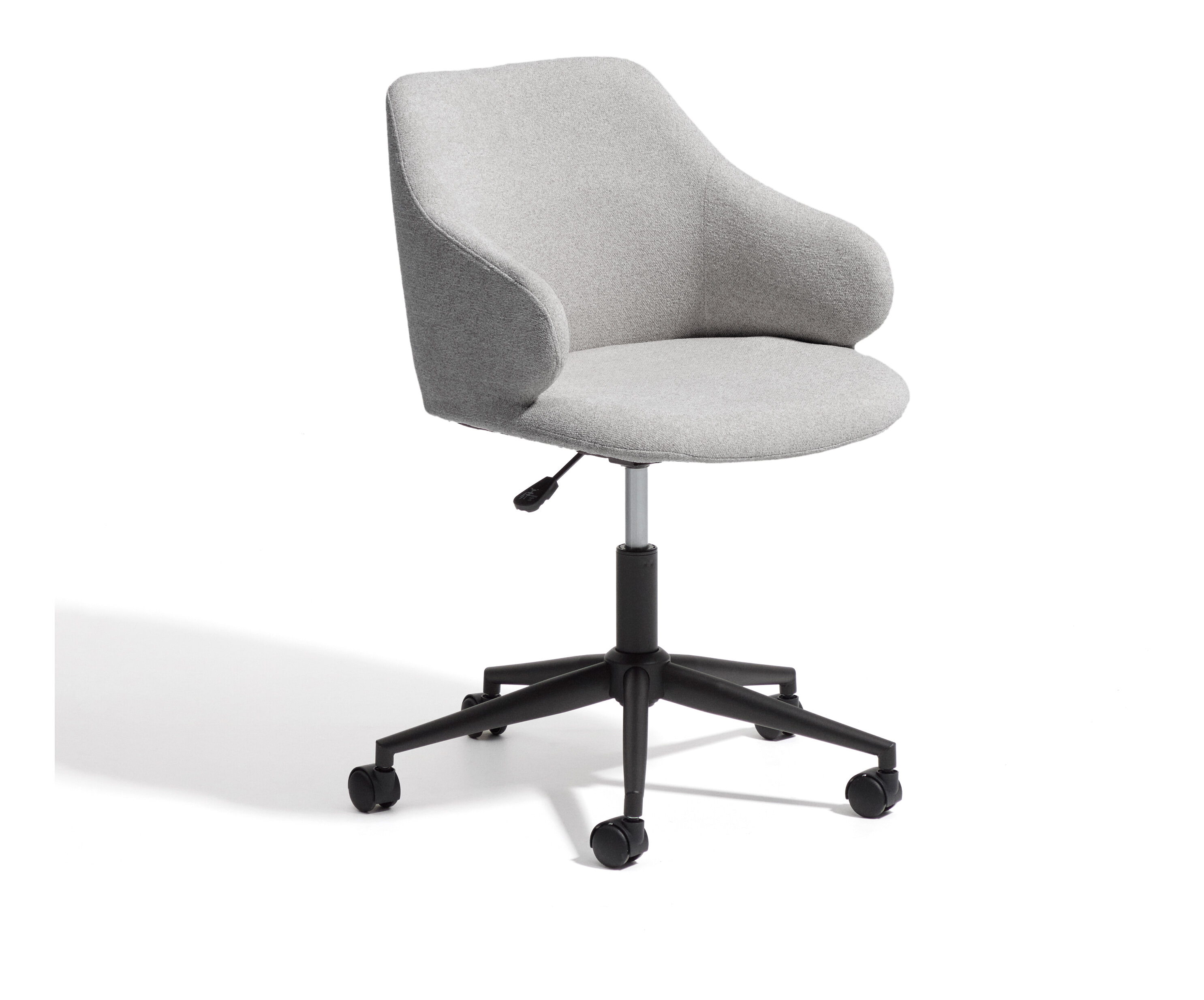 Kave Home Bureaustoel Einara Chenille - Lichtgrijs | Kave Home
