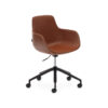 Kave Home Bureaustoel Tissiana PU leder - Bruin | Kave Home