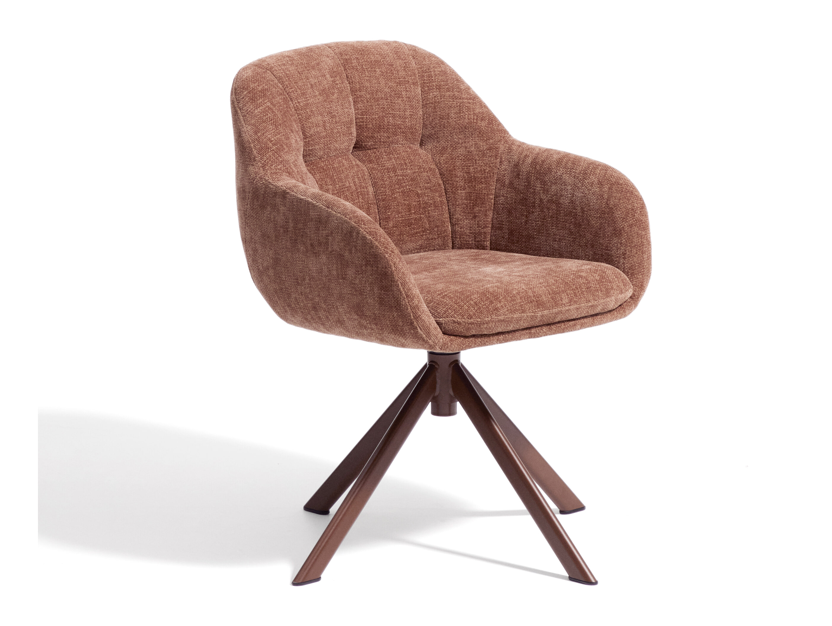 Kave Home Draaibare Eetkamerstoel Dorina Chenille - Karamel | Kave Home