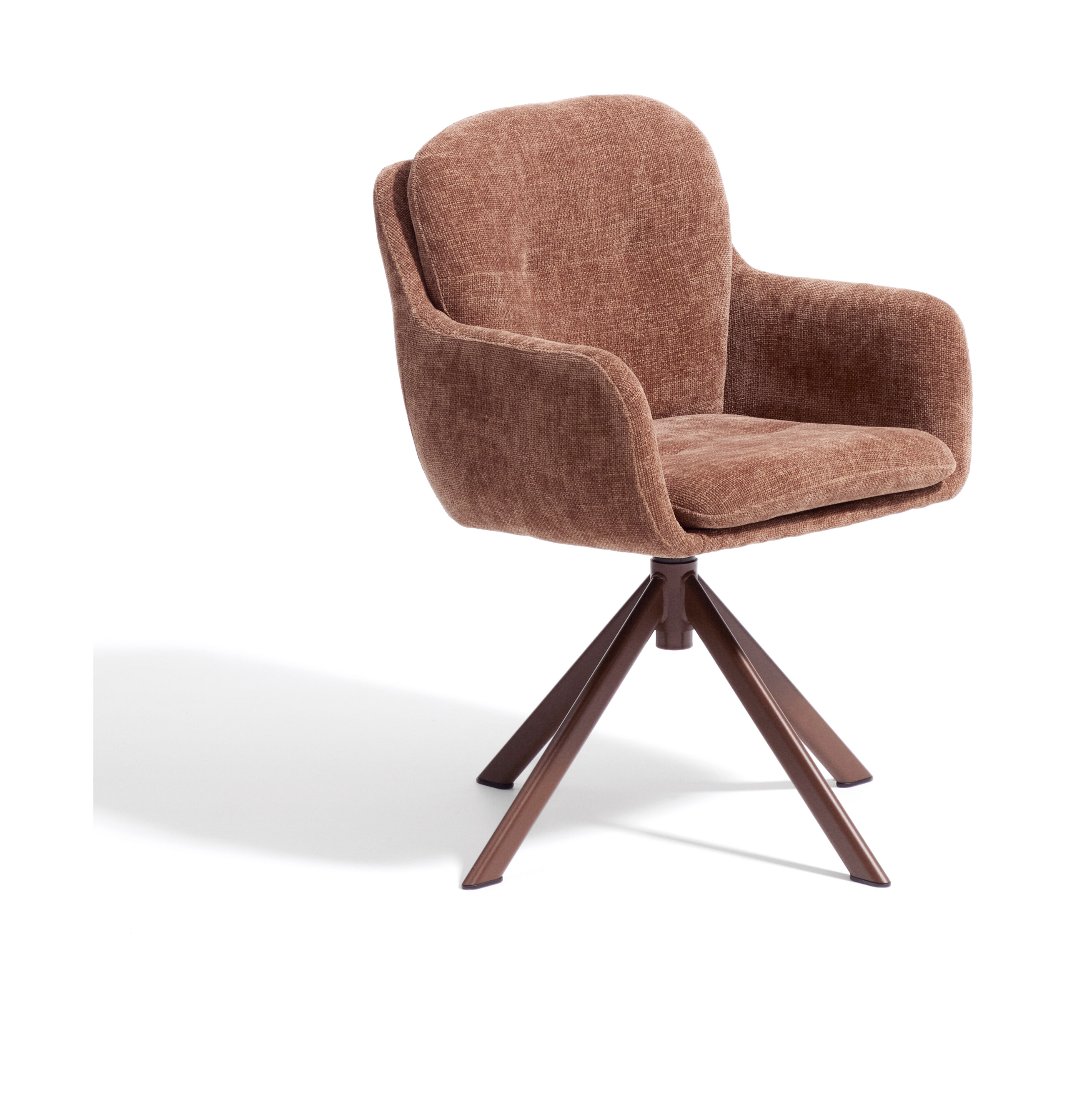 Kave Home Draaibare Eetkamerstoel Lexa Chenille - Karamel | Kave Home