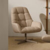 Kave Home Draaifauteuil Jaspe Structuurstof - Beige | Kave Home