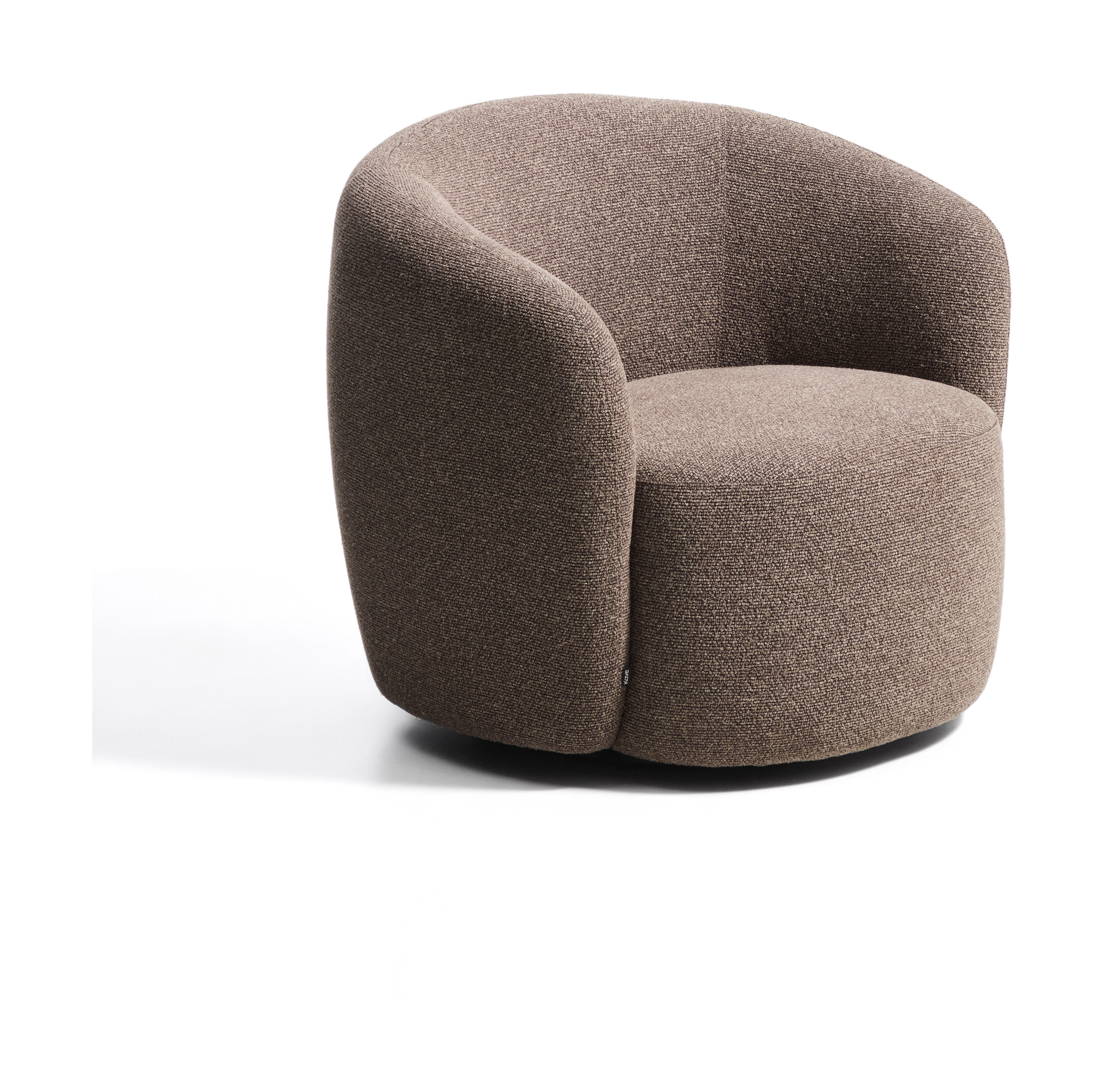 Kave Home Draaifauteuil Odenia Bouclé - Bruin | Kave Home