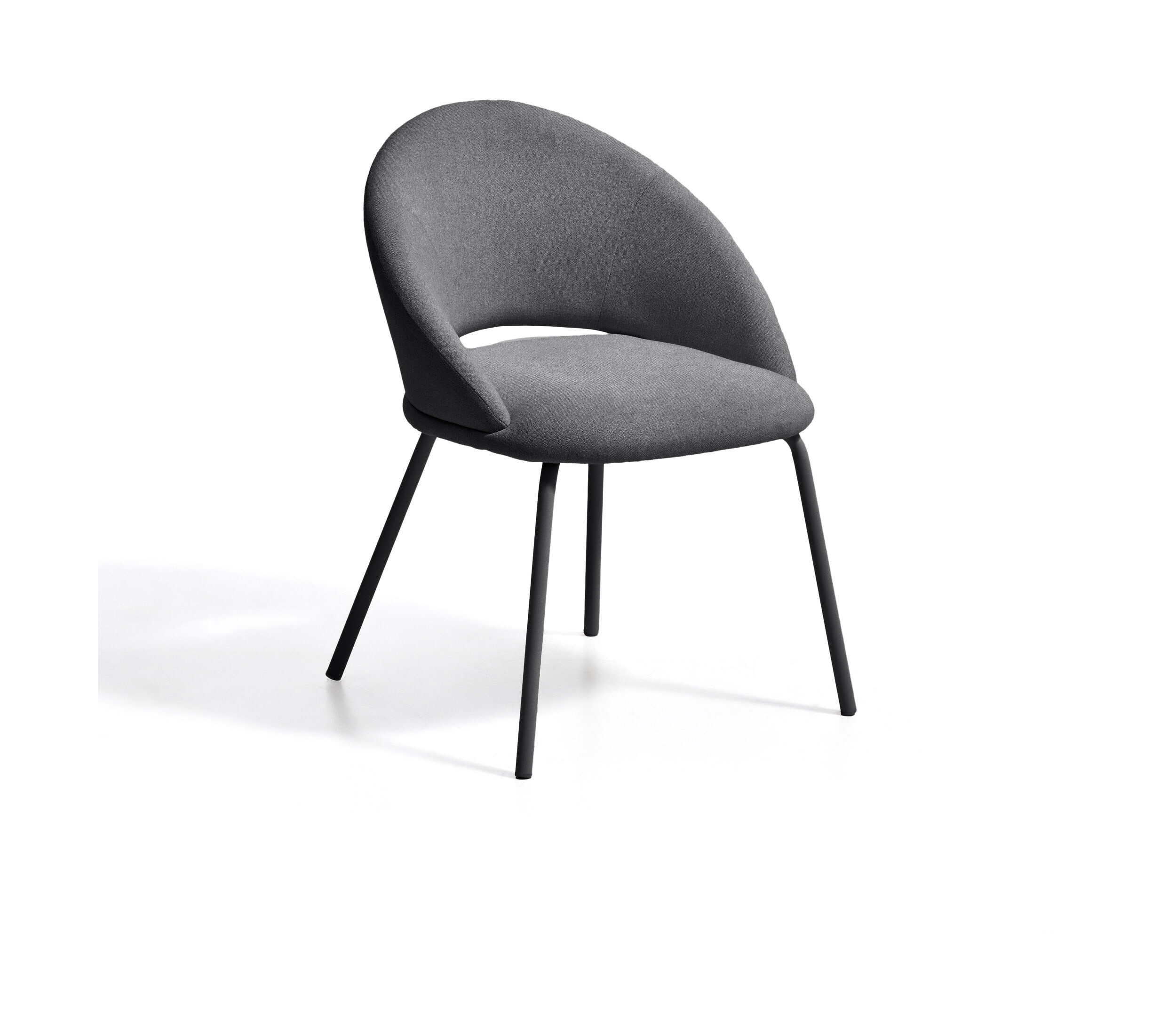 Kave Home Eetkamerstoel Bonali Chenille - Grijs | Kave Home