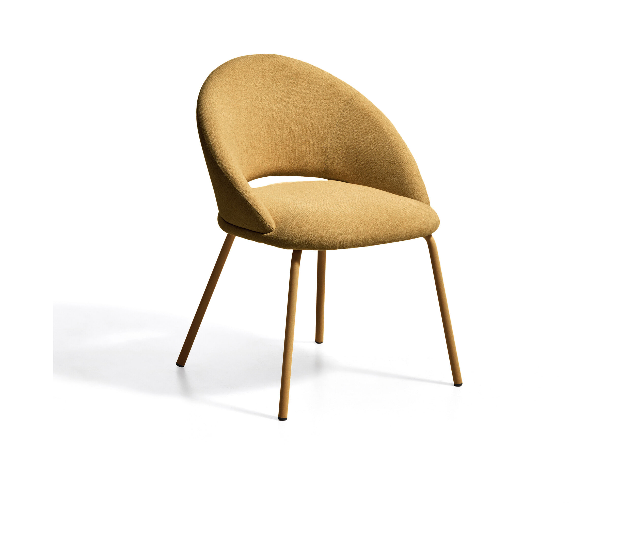Kave Home Eetkamerstoel Bonali Chenille - Mosterdgeel | Kave Home