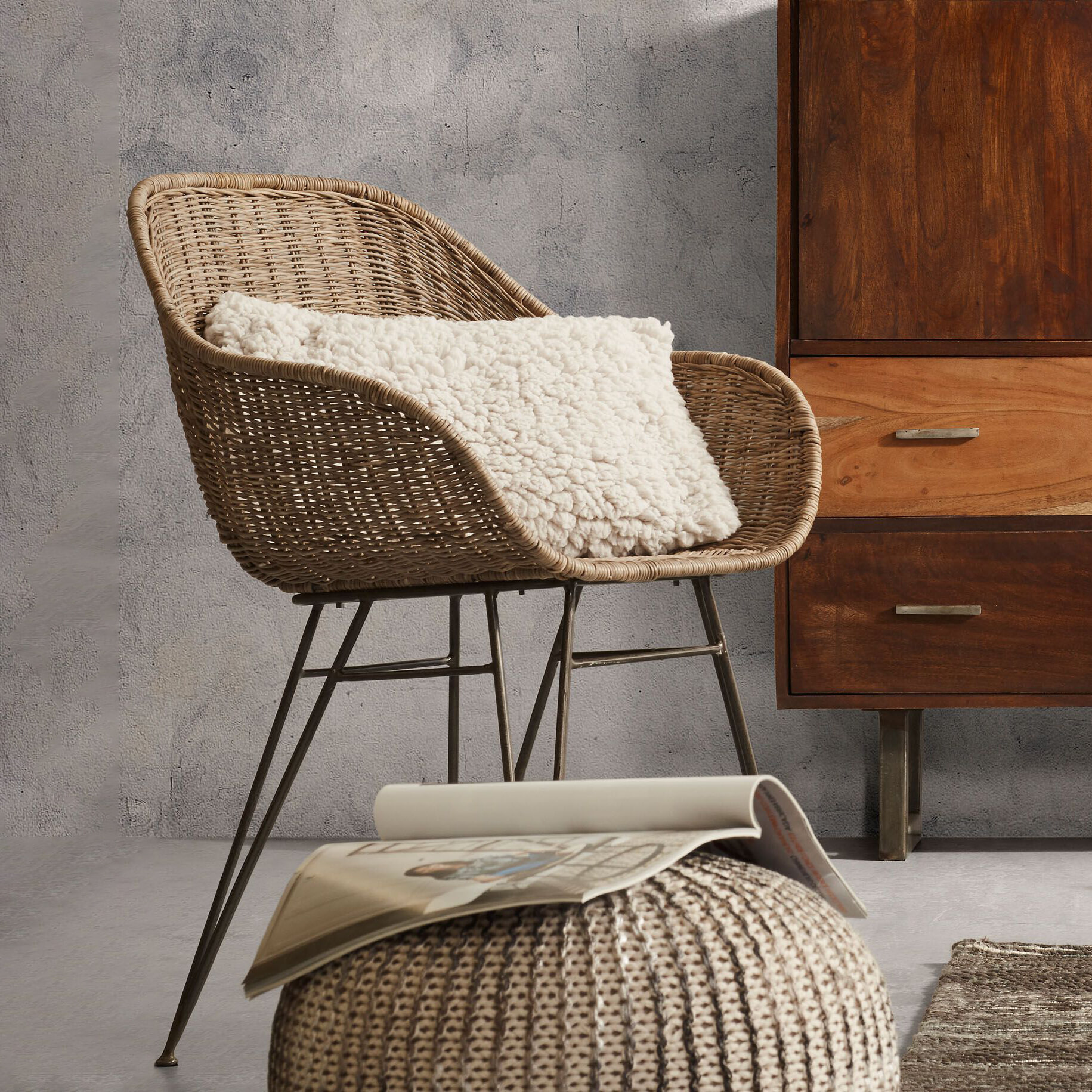 Kave Home Eetkamerstoel Chart Rotan - Hout | Kave Home