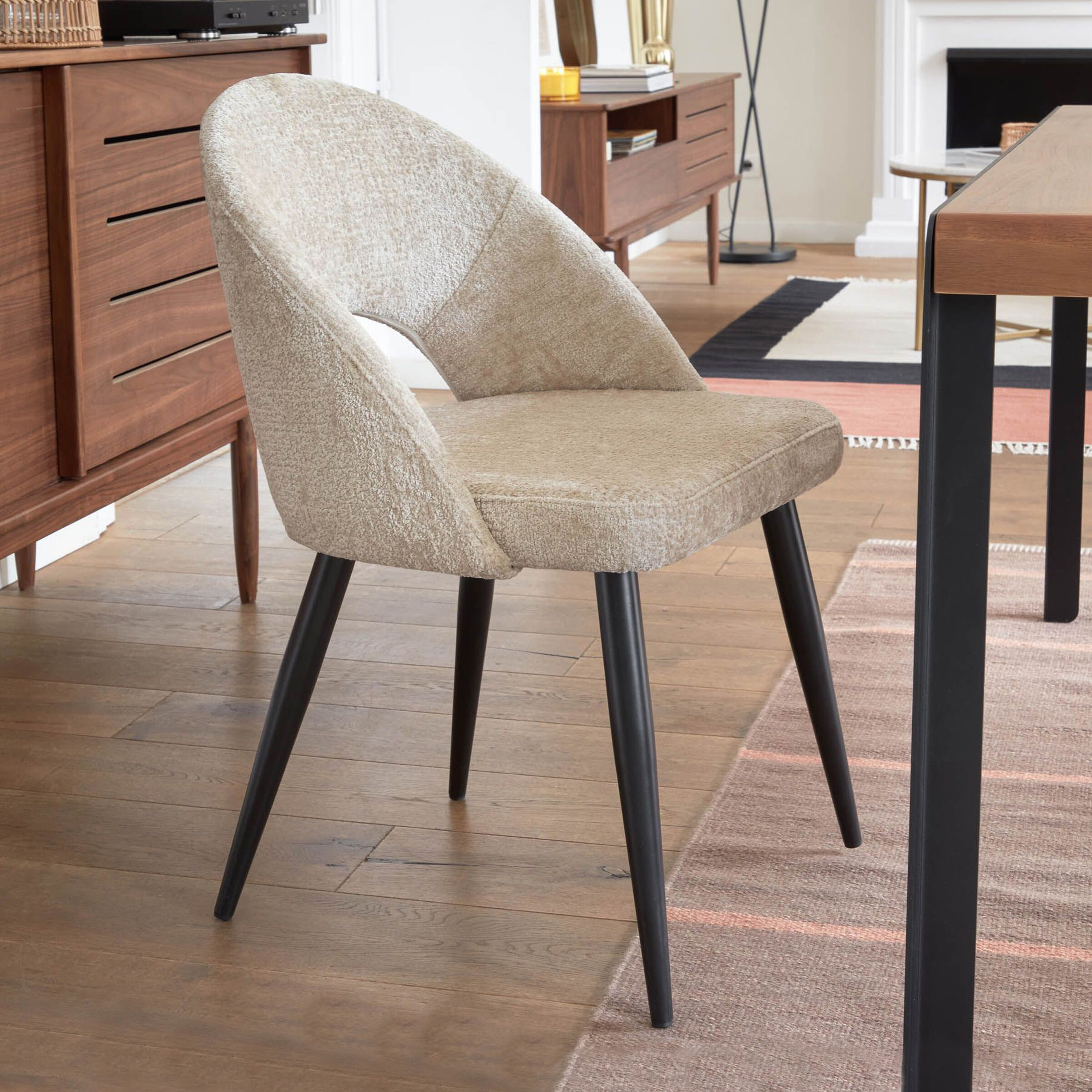 Kave Home Eetkamerstoel Mael Chenille - Beige | Kave Home