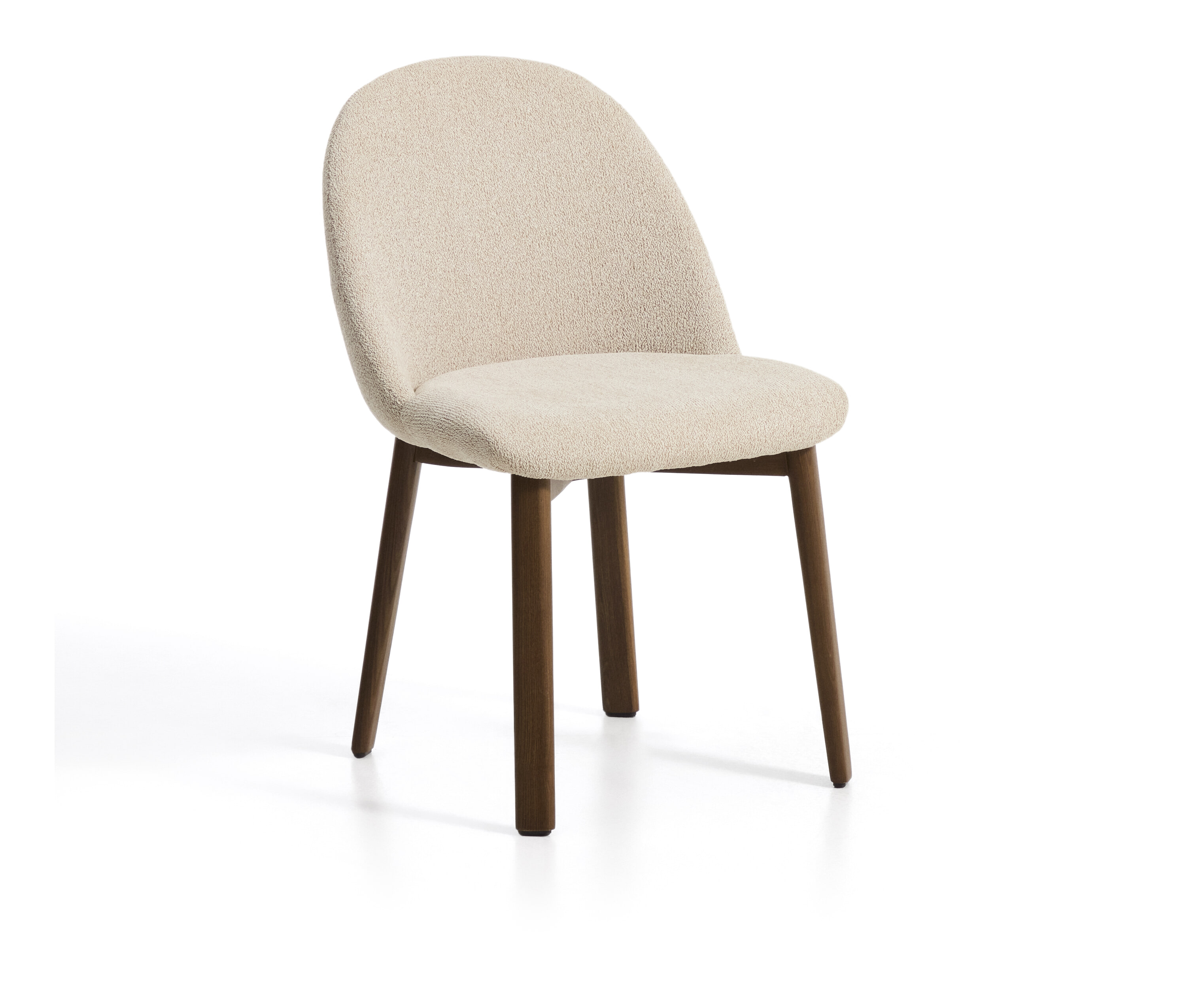 Kave Home Eetkamerstoel Meila Chenille - Beige/Bruin | Kave Home
