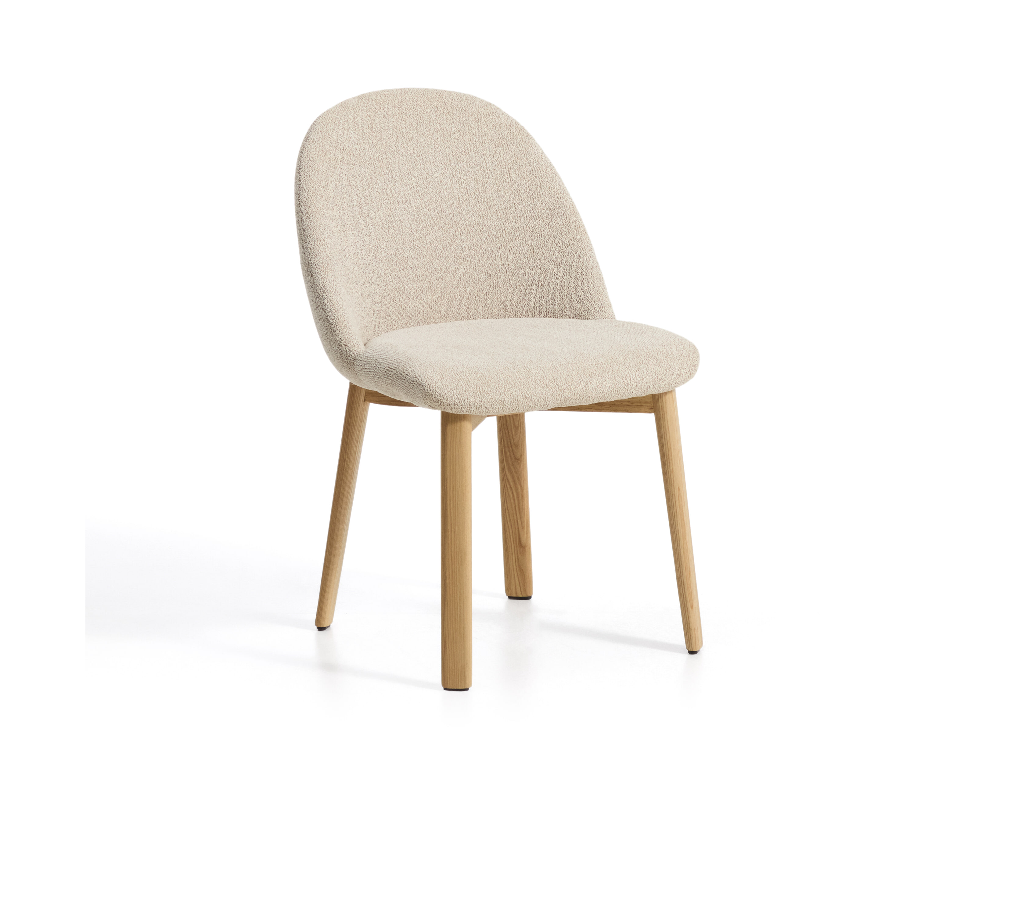 Kave Home Eetkamerstoel Meila Chenille - Beige/Naturel | Kave Home