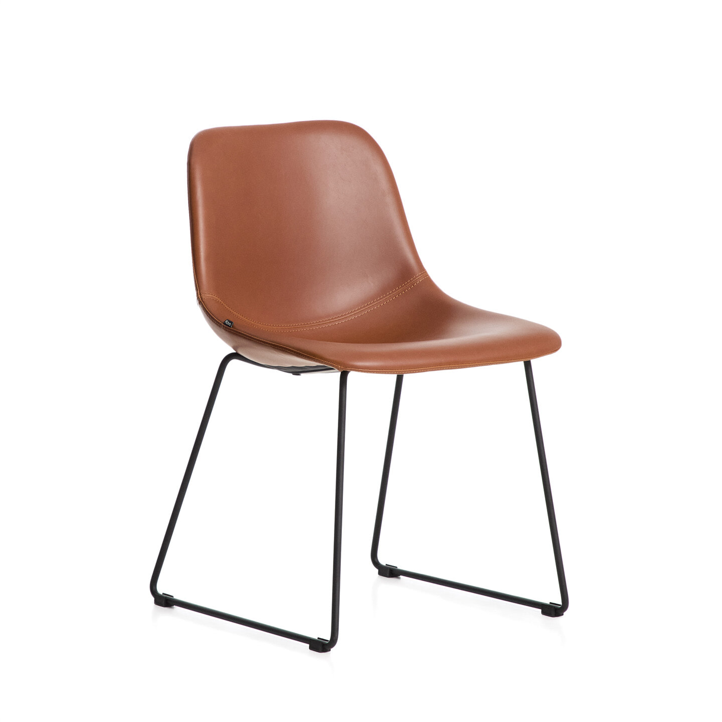 Kave Home Eetkamerstoel Zahara Lederlook - Bruin | Kave Home