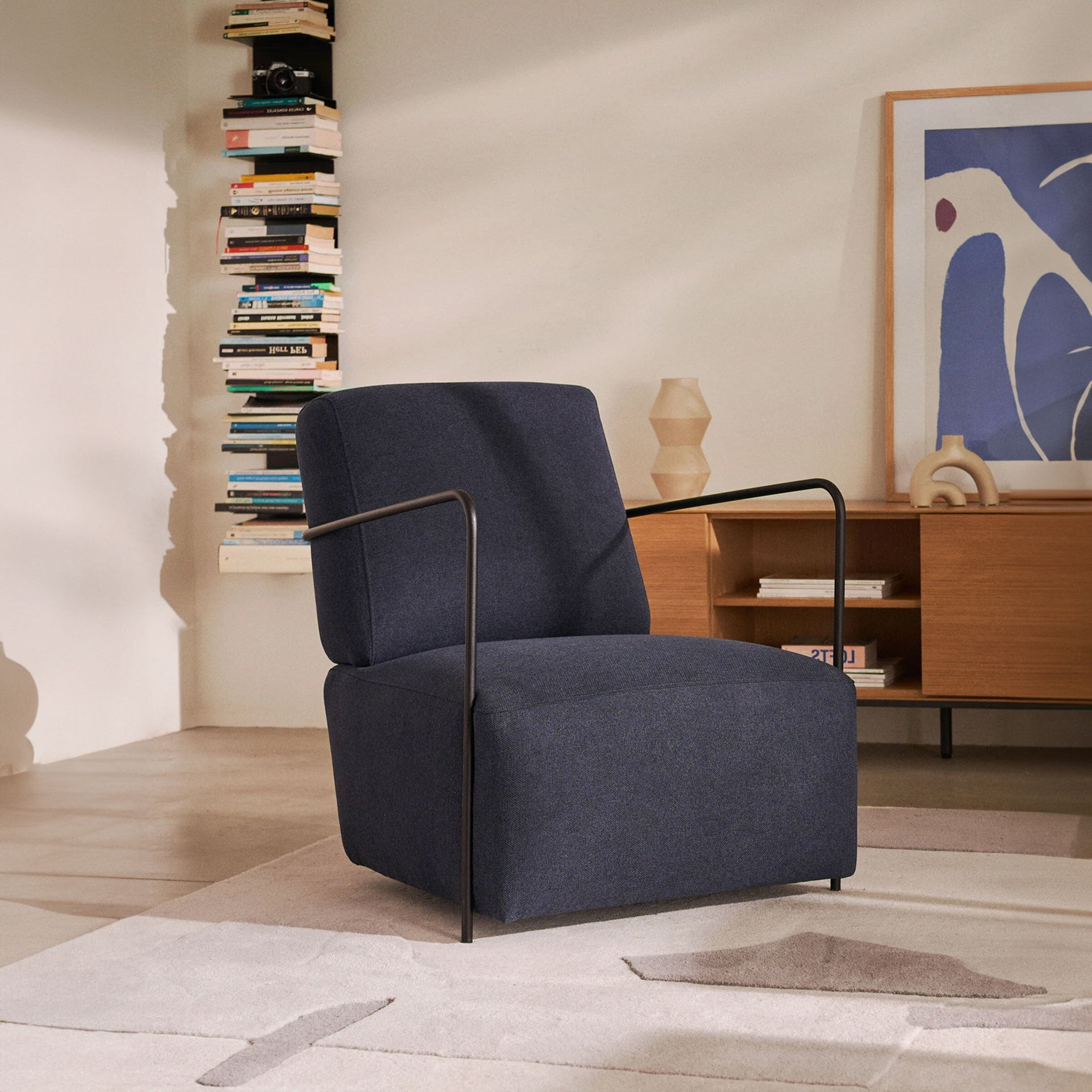 Kave Home Fauteuil Gamer Stof - Donkerblauw | Kave Home