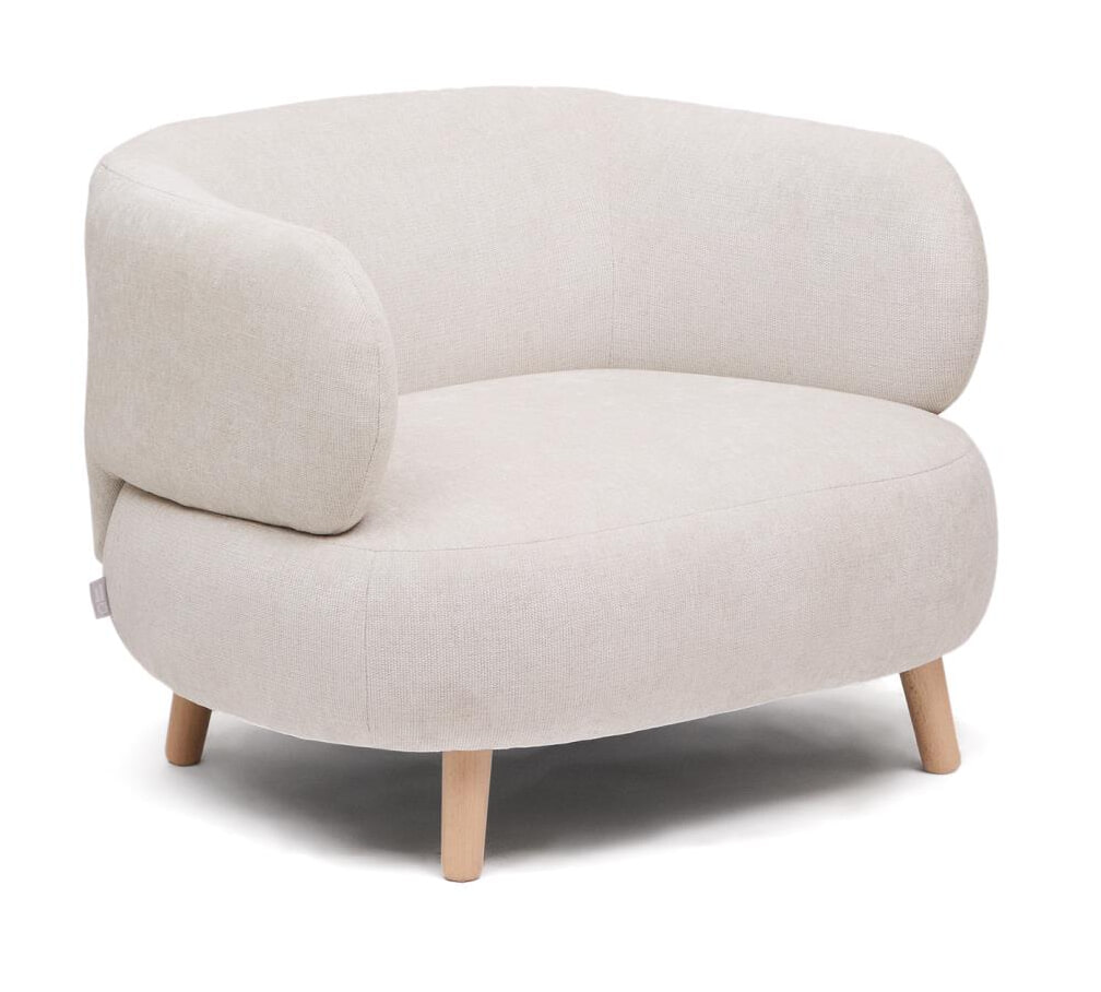 Kave Home Fauteuil Luisa Chenille - Pearl | Kave Home