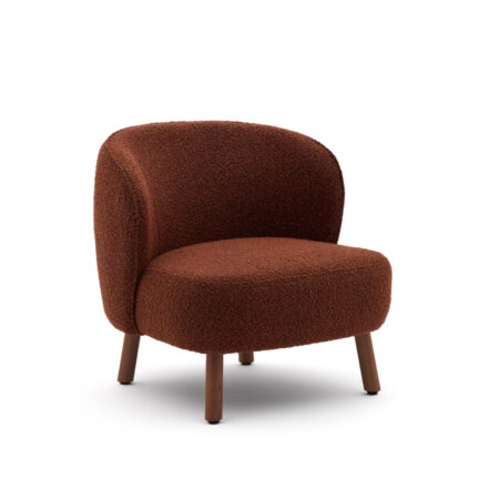 Kave Home Fauteuil Ulit Bouclé - Terracotta/Bruin | Kave Home