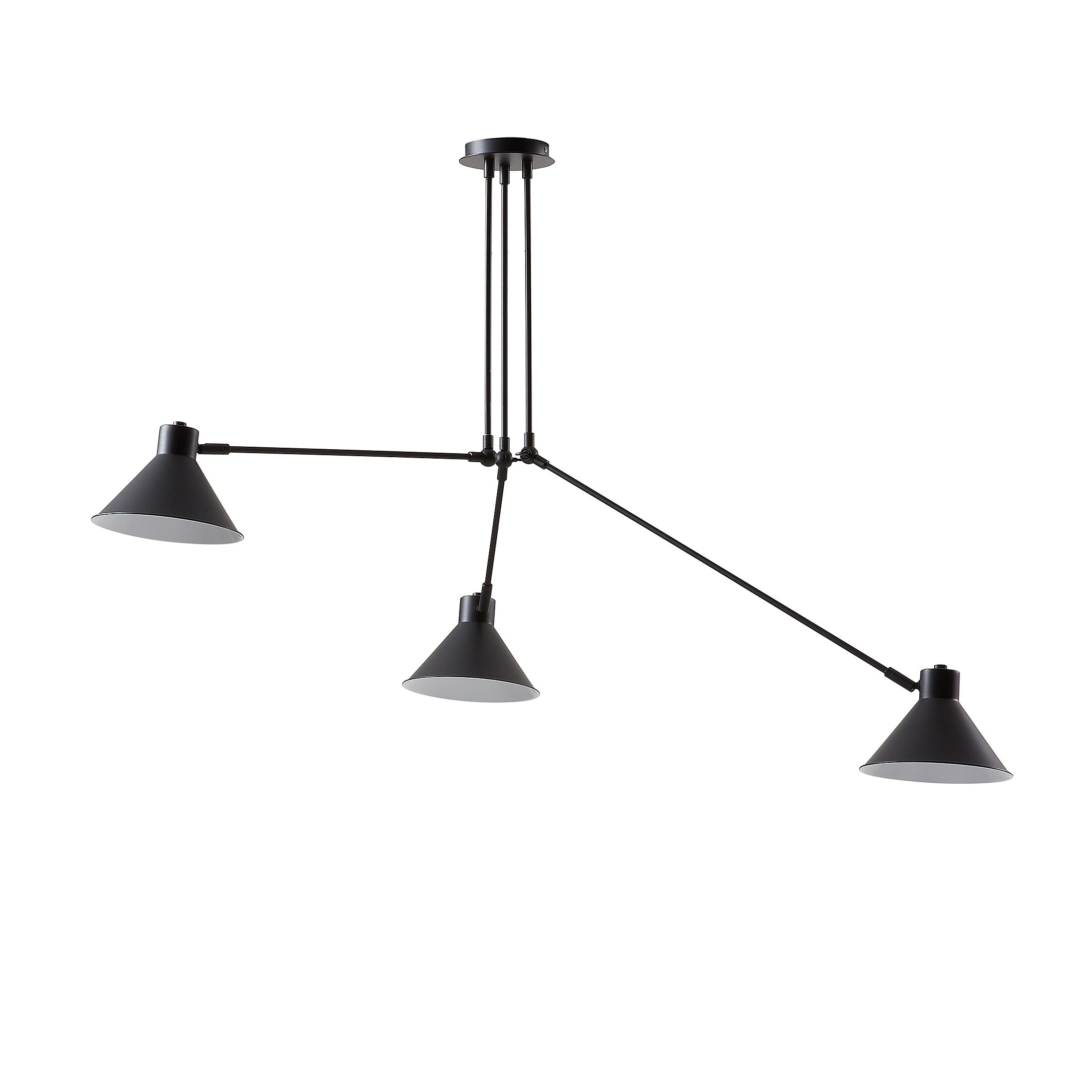 Kave Home Hanglamp Dione 3-lamps - zwart | Kave Home