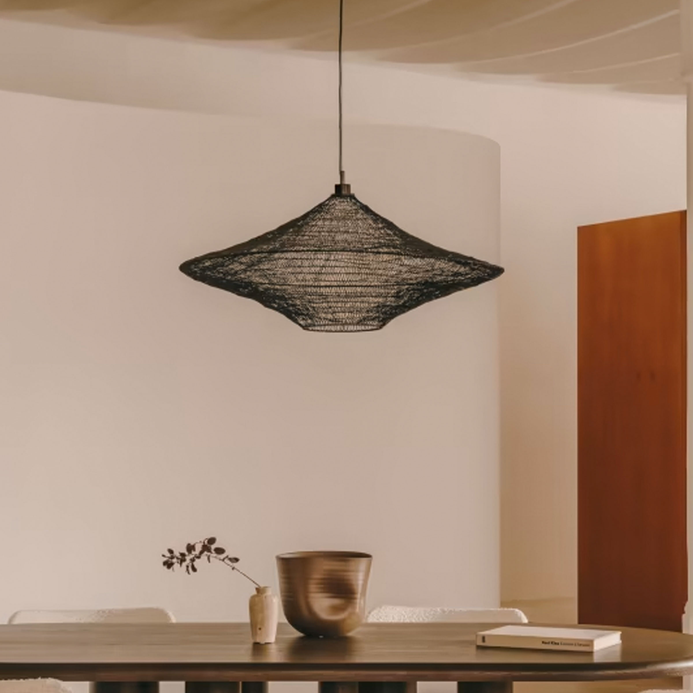 Kave Home Hanglamp Makai 87cm - Zwart | Kave Home