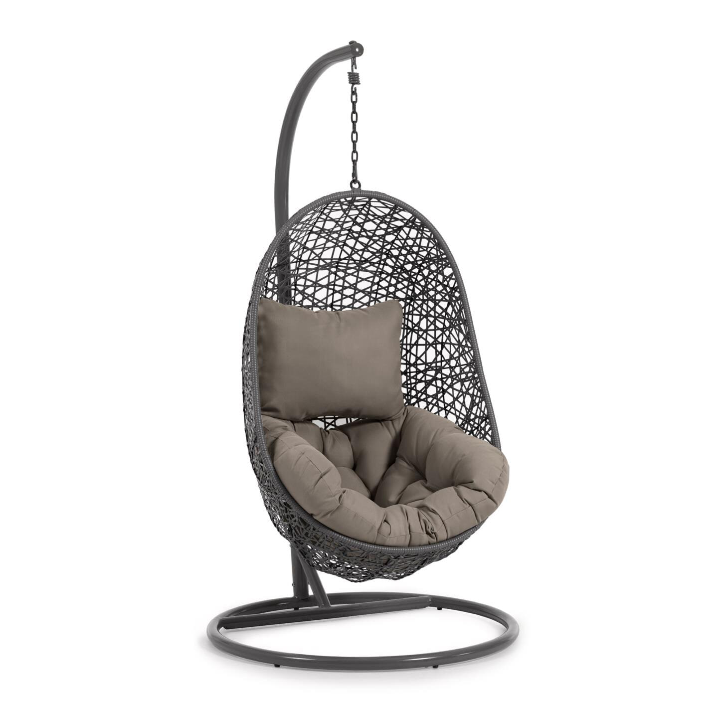 Kave Home Hangstoel Florina Met standaard - Antraciet | Kave Home