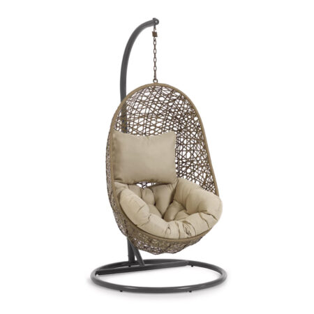 Kave Home Hangstoel Florina Met standaard - Bruin | Kave Home