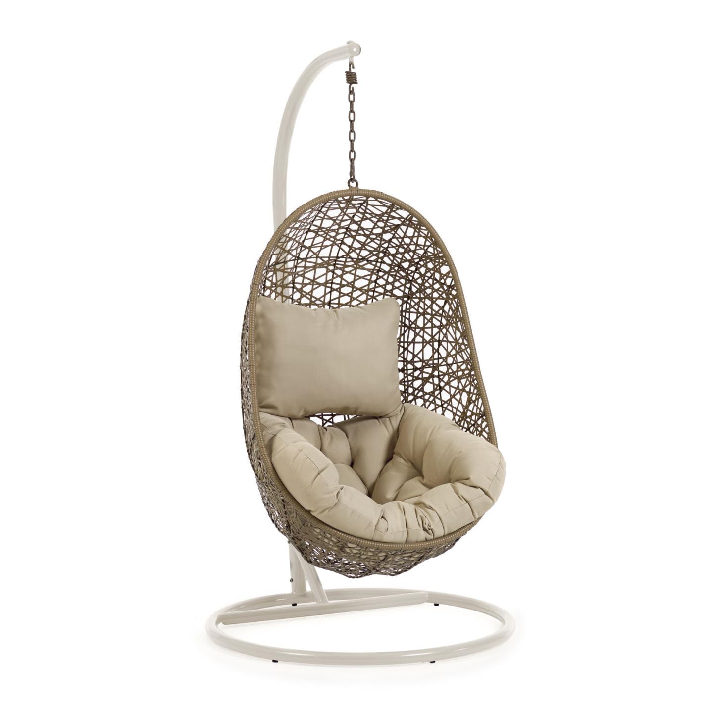 Kave Home Hangstoel Florina Met standaard - Bruin/Beige | Kave Home
