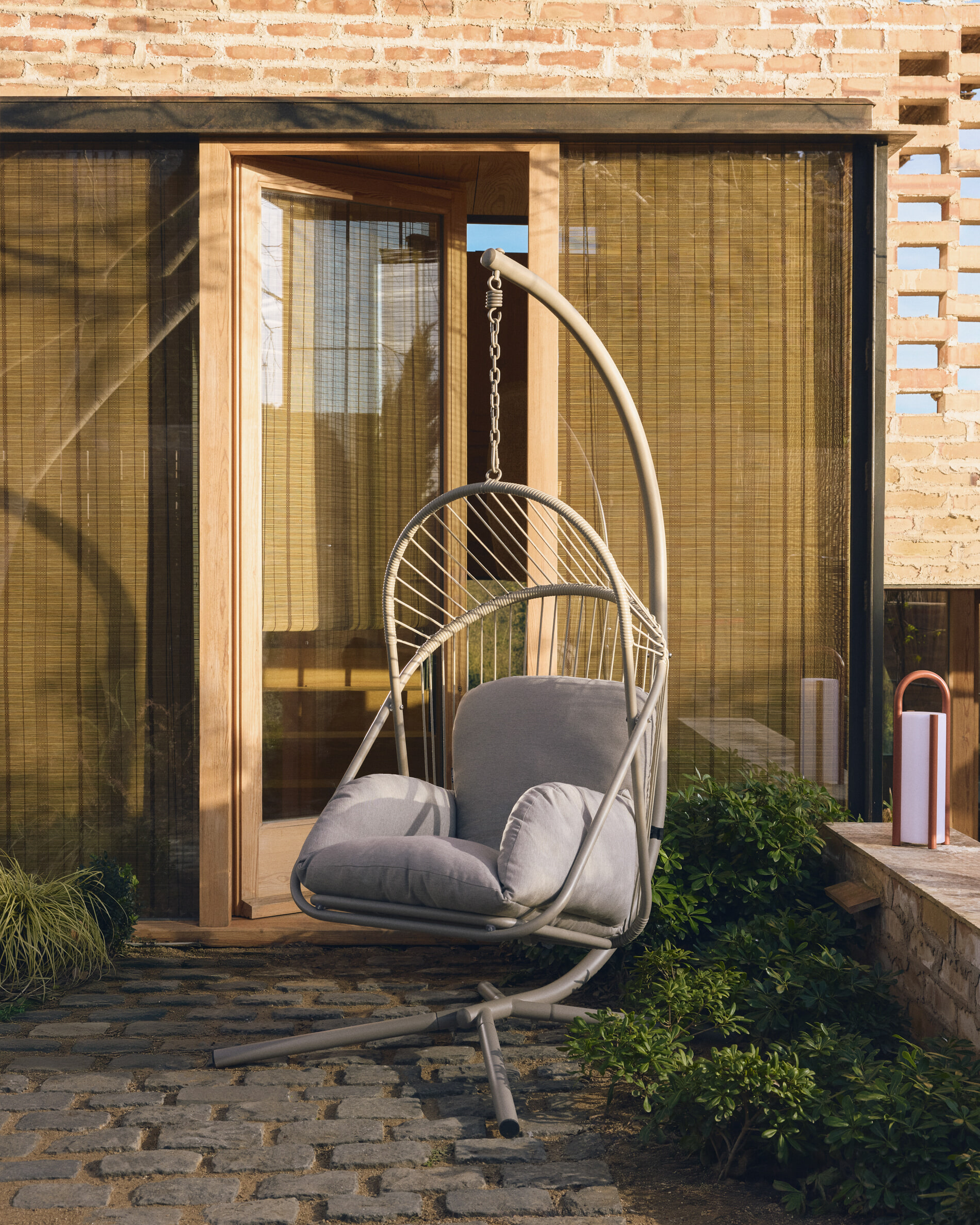 Kave Home Hangstoel Livadi Staal en touw - Taupe | Kave Home
