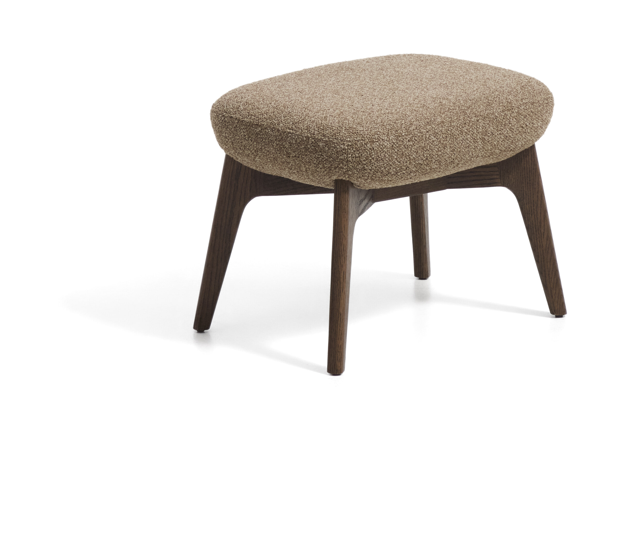 Kave Home Hocker Adiran Chenille - Lichtbruin | Kave Home