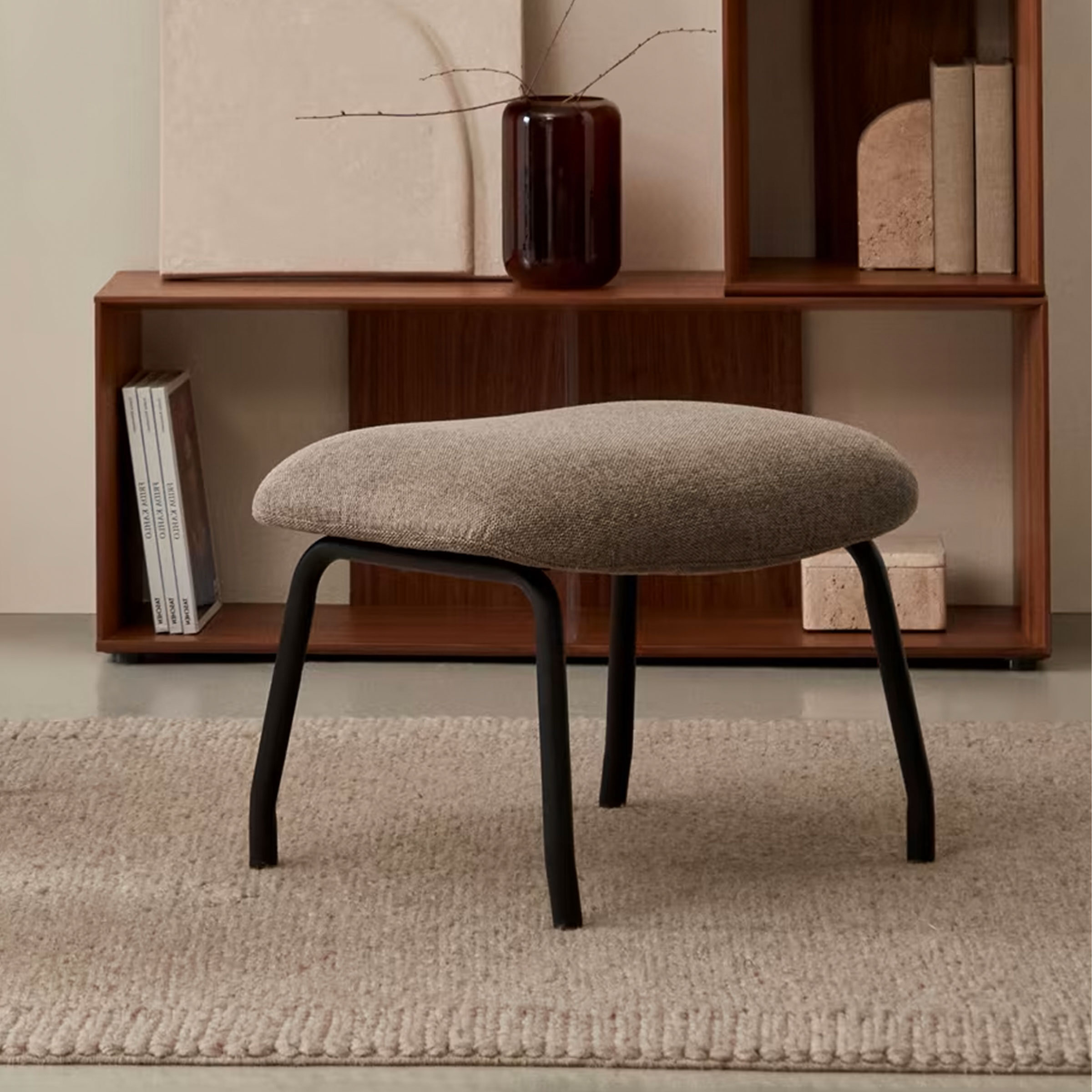 Kave Home Hocker Belina Chenille - Lichtbruin | Kave Home
