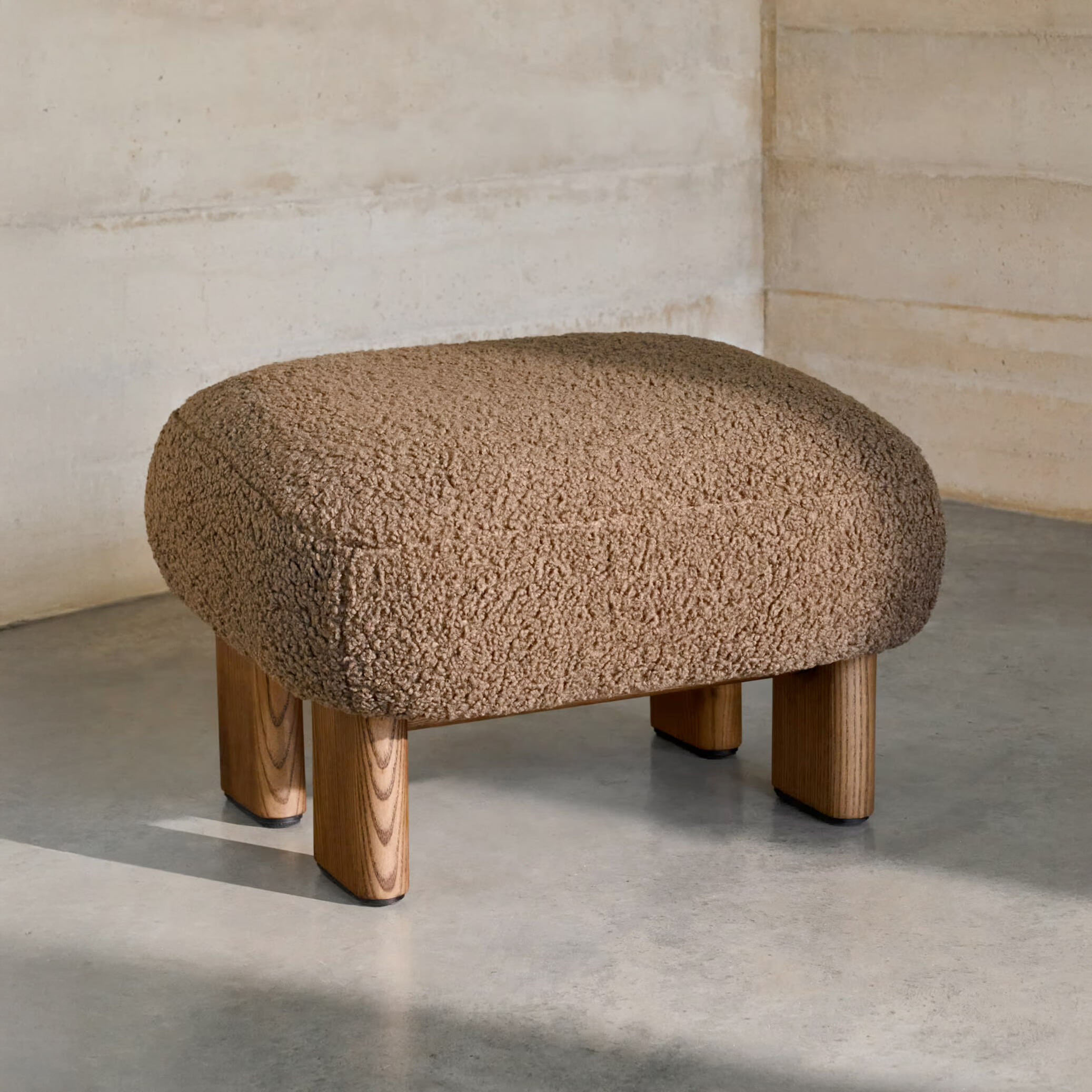 Kave Home Hocker Cabana Bouclé - Taupe | Kave Home