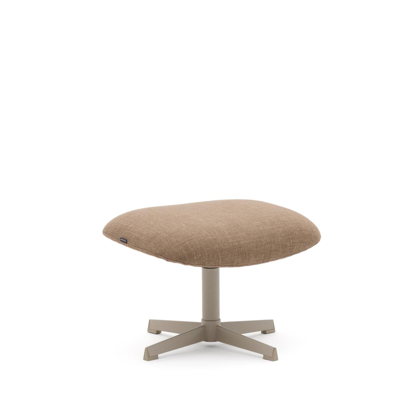 Kave Home Hocker Jaspe Structuurstof - Lichtbruin | Kave Home