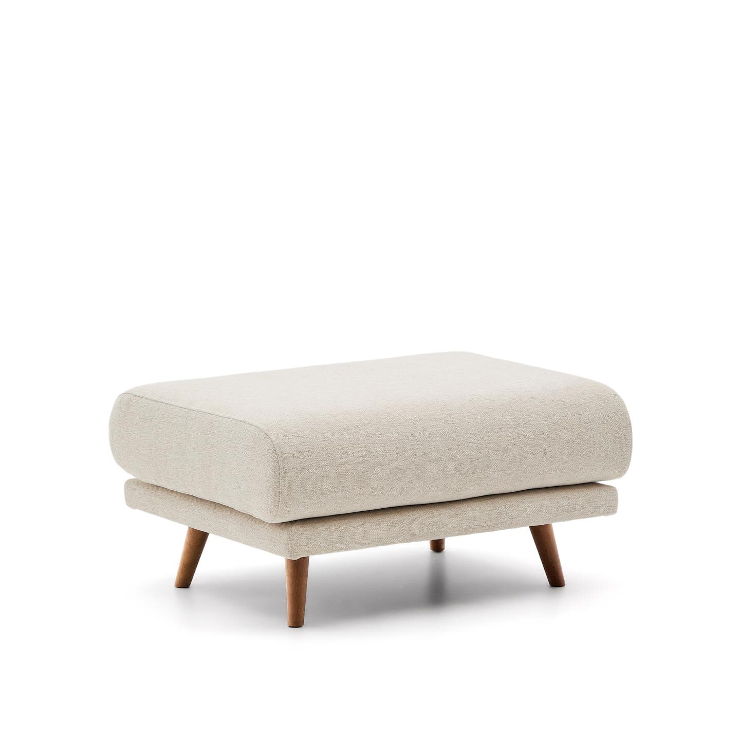 Kave Home Hocker Karin - Beige/Walnoot | Kave Home