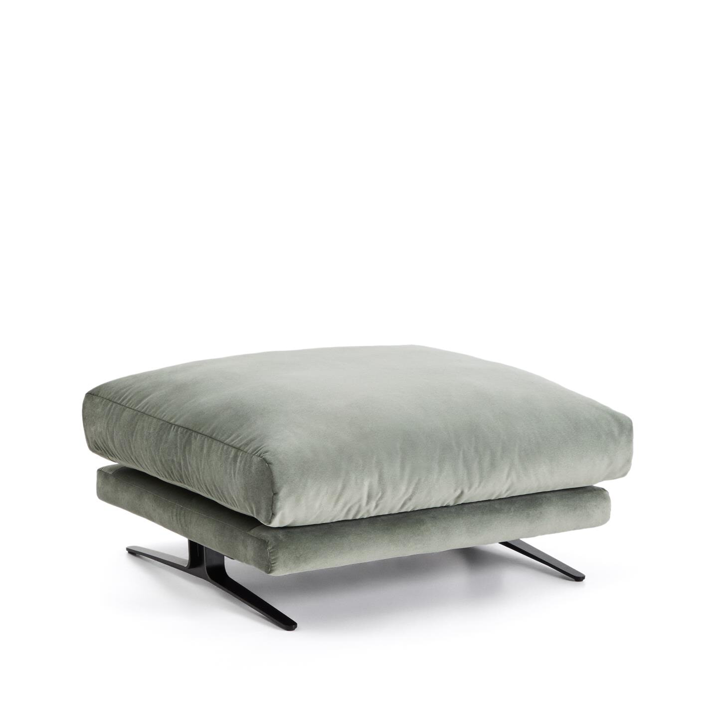Kave Home Hocker Veliro Velvet - Groen | Kave Home