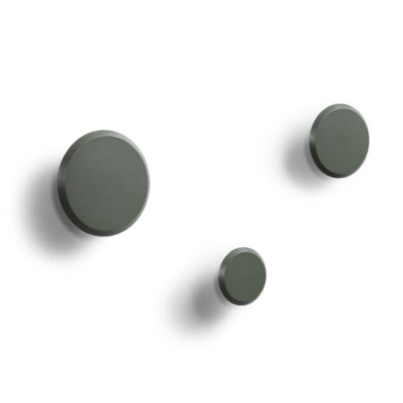 Kave Home Kapstokhaak Nadua Set van 3 stuks - Donkergroen | Kave Home