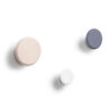Kave Home Kapstokhaak Nadua Set van 3 stuks - Naturel/Wit/Blauw | Kave Home